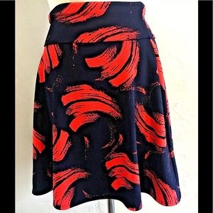 Lularoe Navy and Orange skirt XS